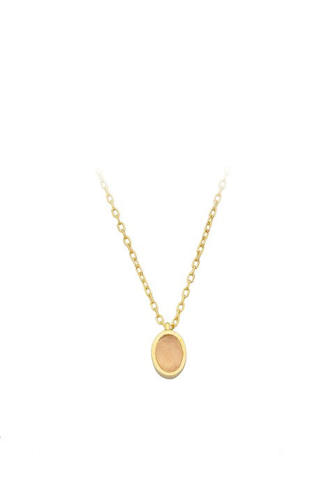 Solid Gold Gemstone Necklace | 14K (585) | 1.70 gr