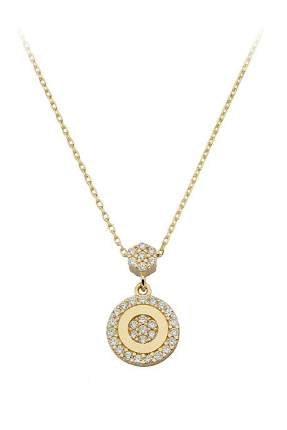 Solid Gold Gemstone Necklace | 14K (585) | 1.79 gr