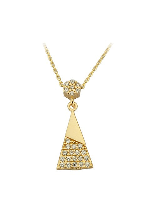 Solid Gold Gemstone Design Necklace | 14K (585) | 1.72 gr