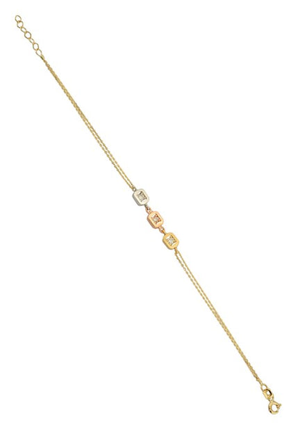 Solid Gold Gemstone Design Bracelet | 14K (585) | 2.38 gr