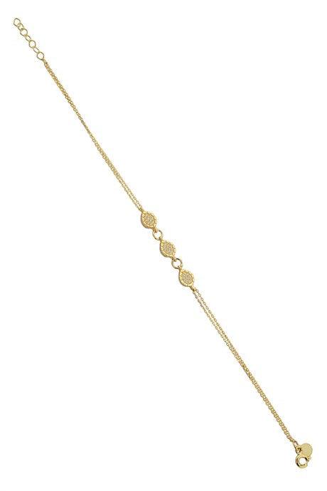 Bracelet de conception de pierres précieuses en or massif | 14K (585) | 2,00 gr