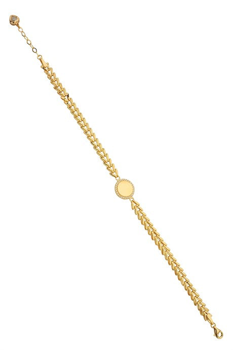 Pulsera de oro macizo con diseño de piedras preciosas | 14K (585) | 4,84 gramos