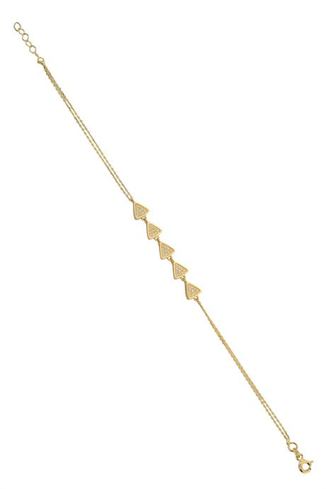 Solid Gold Gemstone Design Bracelet | 14K (585) | 2.45 gr