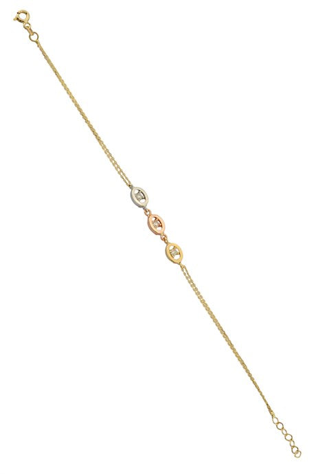 Solid Gold Gemstone Design Bracelet | 14K (585) | 2.34 gr