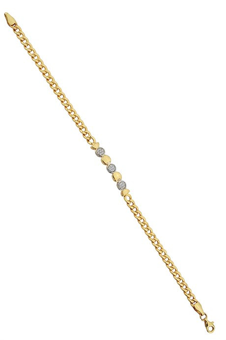 Solid Gold Gemstone Design Bracelet | 14K (585) | 4.36 gr