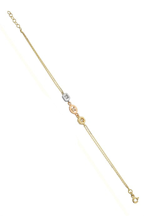 Solid Gold Gemstone Design Bracelet | 14K (585) | 2.40 gr