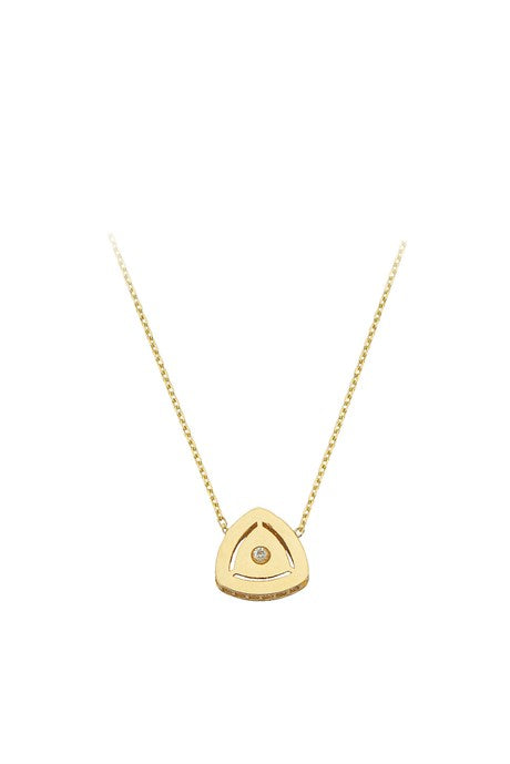 Solid Gold Gemstone Design Necklace | 14K (585) | 1.57 gr