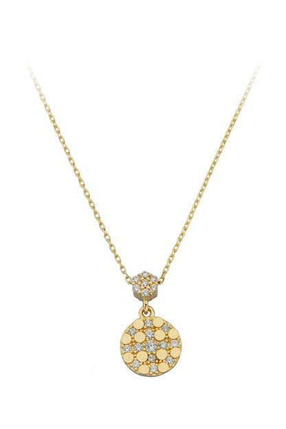 Solid Gold Gemstone Design Necklace | 14K (585) | 1.85 gr