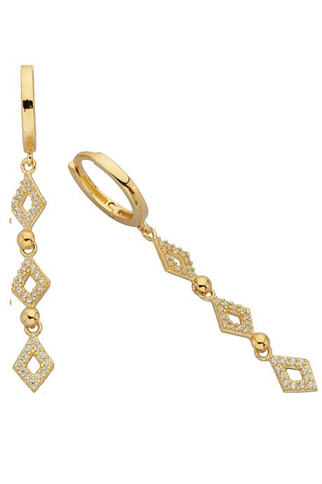 Solid Gold Dangle Design Earring | 14K (585) | 2.65 gr