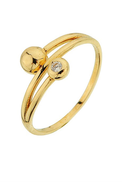 Anillo de oro macizo con diseño de piedras preciosas | 14K (585) | 1,46 gramos