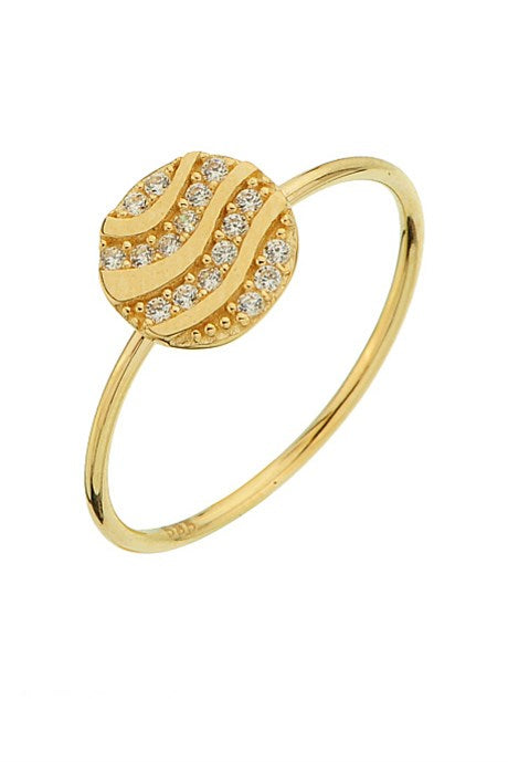 Solid Gold Gemstone Design Ring | 14K (585) | 1.12 gr