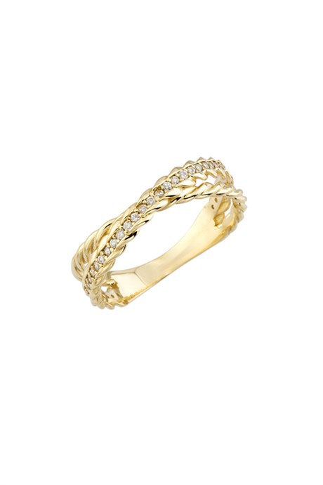 Anillo de tendencia de piedras preciosas de oro macizo | 14K (585) | 2,70 gramos