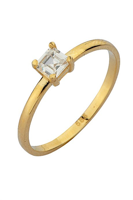 Bague solitaire en or massif | 14K (585) | 1,48 g