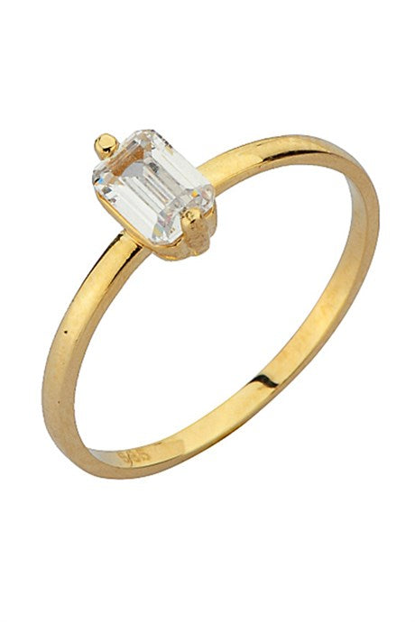 Bague solitaire en or massif | 14K (585) | 1,67 g