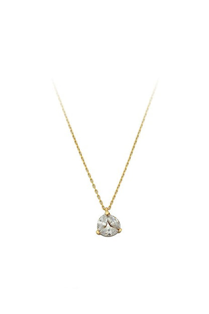 Solid Gold Solitaire Necklace | 14K (585) | 1.45 gr