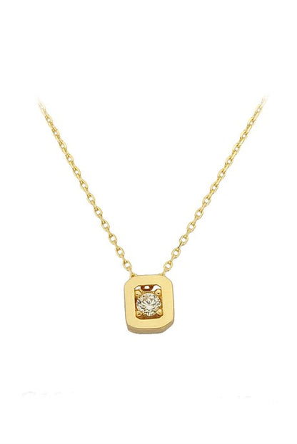 Collier solitaire en or massif | 14K (585) | 1,47 g