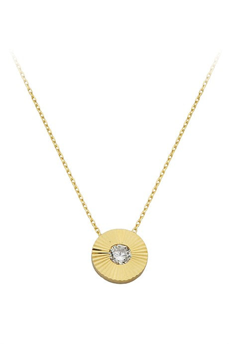 Collier solitaire en or massif | 14K (585) | 1,62 g