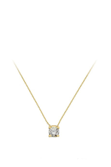 Collier solitaire en or massif | 14K (585) | 1,77 g