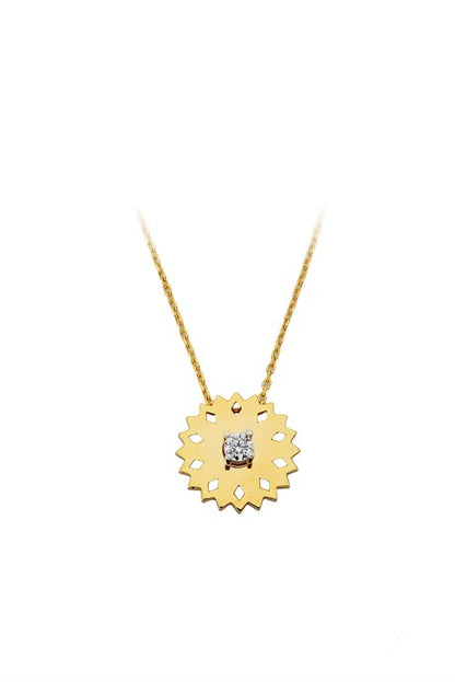 Collier solitaire en or massif | 14K (585) | 2,59 grammes