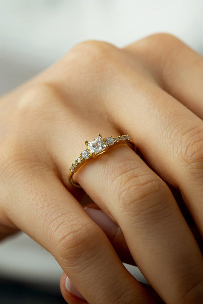 Solid Gold Solitaire Ring