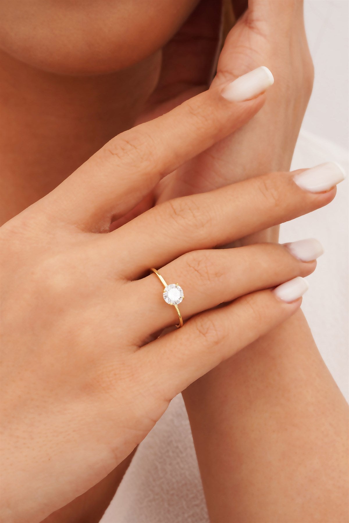 Solid Gold Solitaire Ring