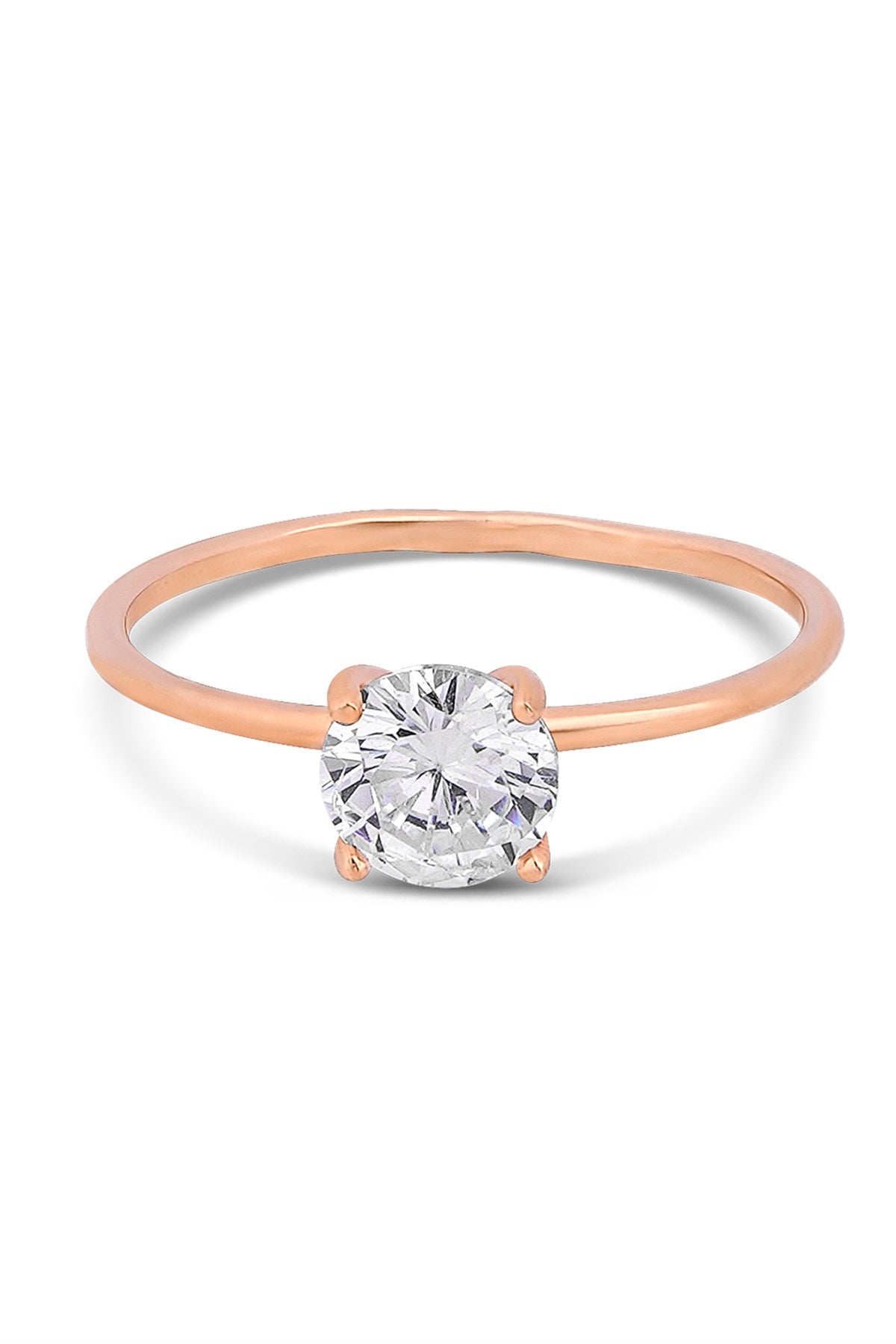 Solid Gold Solitaire Ring