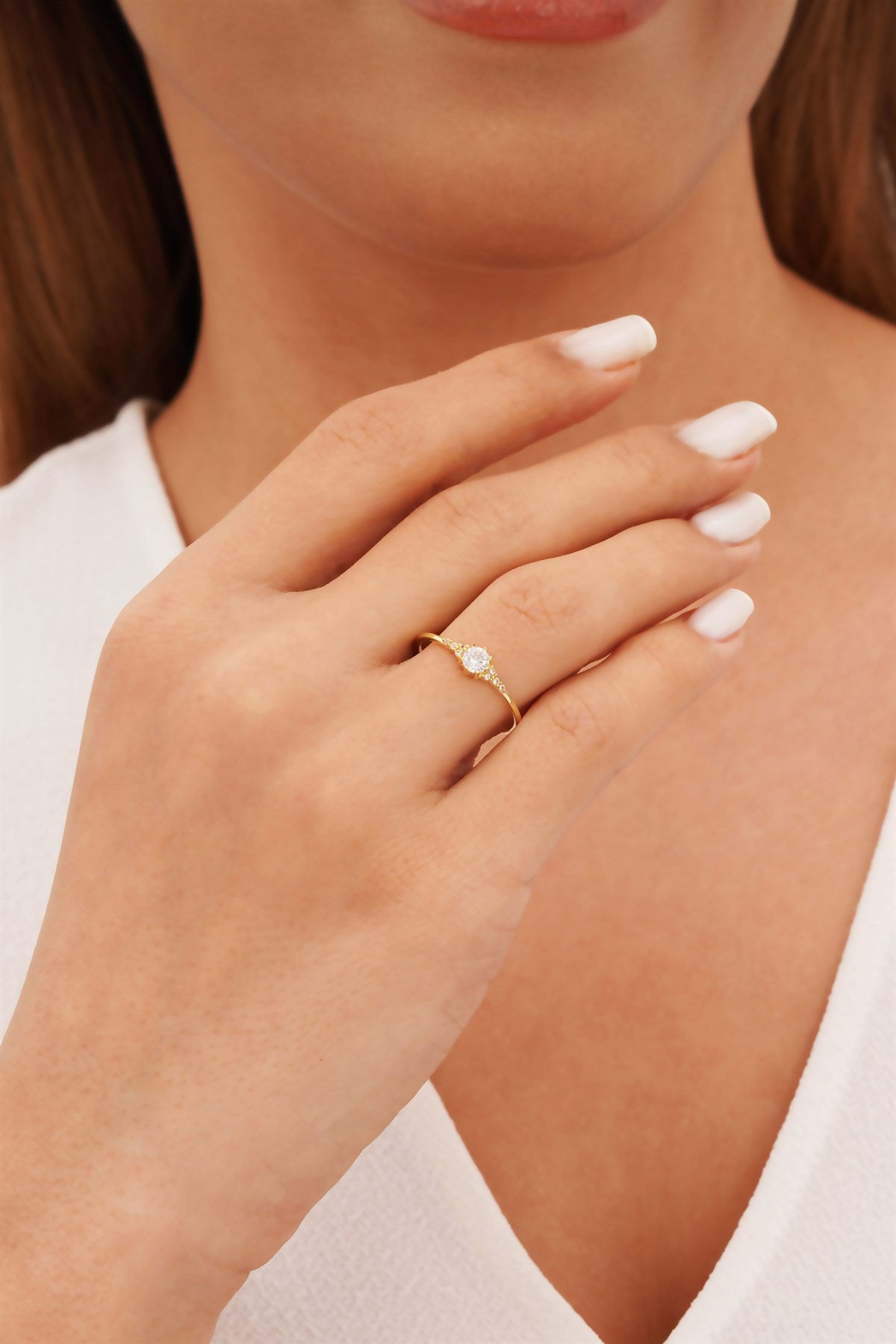 Solid Gold Solitaire Ring