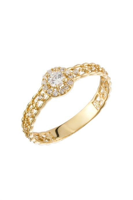 Solid Gold Solitaire Ring | 14K (585) | 1.46 gr