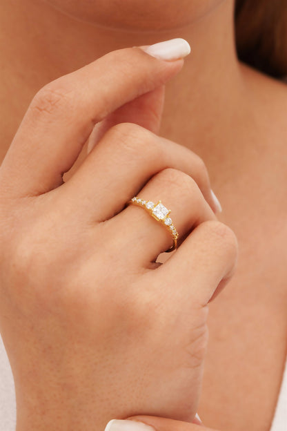 Solid Gold Solitaire Ring