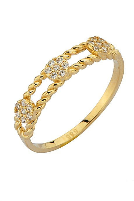 Solid Gold Trio Ring | 14K (585) | 1.45 gr