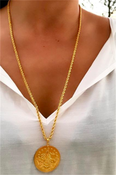 Solid Gold Tugra Necklace | 14K (585) | 7.57 gr