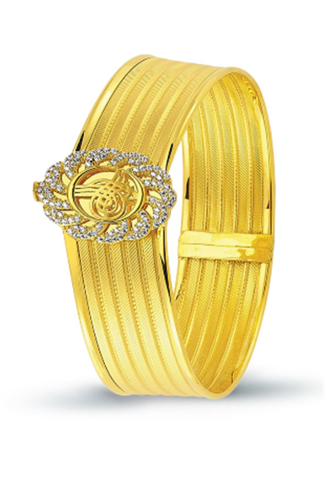 Esposas Trabzon de oro macizo con pulsera con signo | 14K (585) | 19,20 gramos