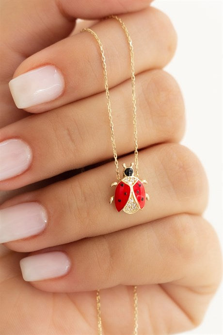 Collier coccinelle en or massif | 14K (585) | 1,78 g