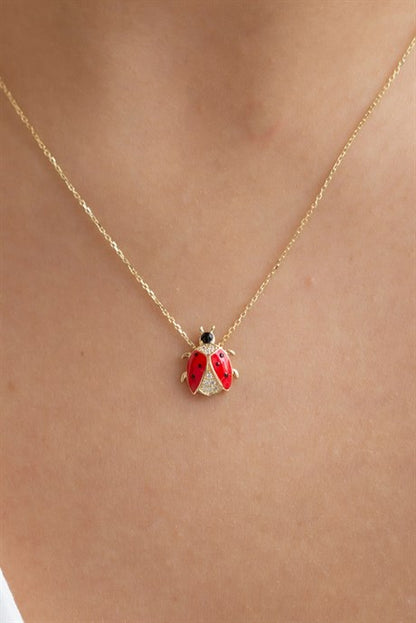 Collier coccinelle en or massif | 14K (585) | 1,78 g