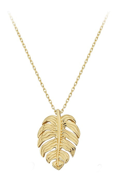 Collier feuille d'or massif | 14K (585) | 2,00 gr