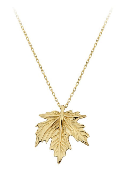 Collier feuille d'or massif | 14K (585) | 1,91 gr