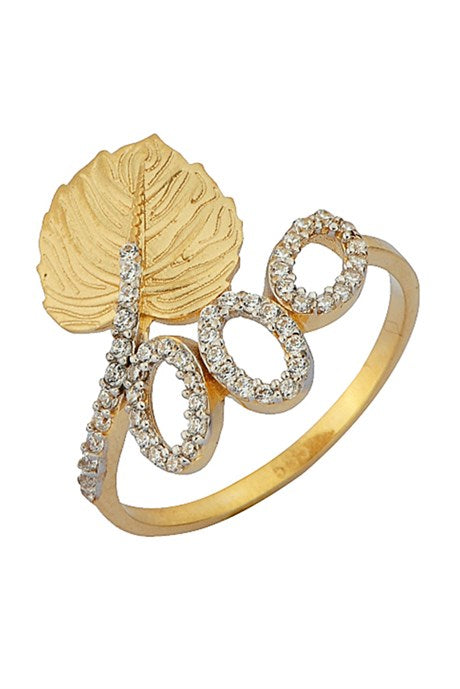 Solid Gold Leaf Design Ring | 14K (585) | 2.33 gr