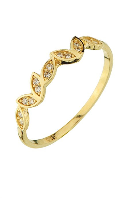 Solid Gold Leaf Greek (Helen) Crown Ring | 14K (585) | 1.10 gr