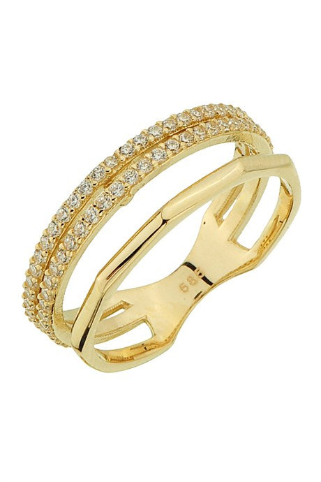 Solid Gold Half Eternity Design Ring | 14K (585) | 2.87 gr