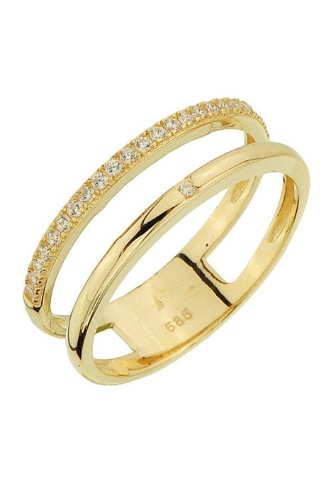 Solid Gold Half Eternity Design Ring | 14K (585) | 2.75 gr