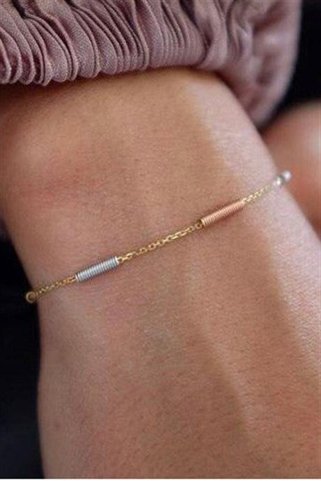 Bracelet ressort en or massif | 14K (585) | 1,75 g