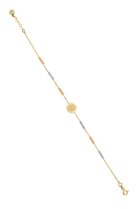 Solid Gold Spring Flower Bracelet | 14K (585) | 2.31 gr