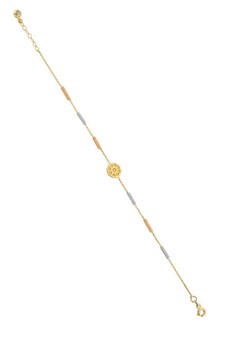 Solid Gold Spring Flower Bracelet | 14K (585) | 2.59 gr