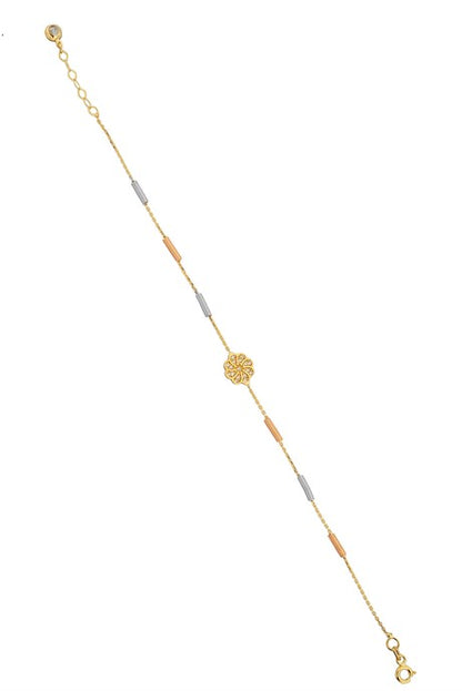 Solid Gold Spring Flower Bracelet | 14K (585) | 2.29 gr