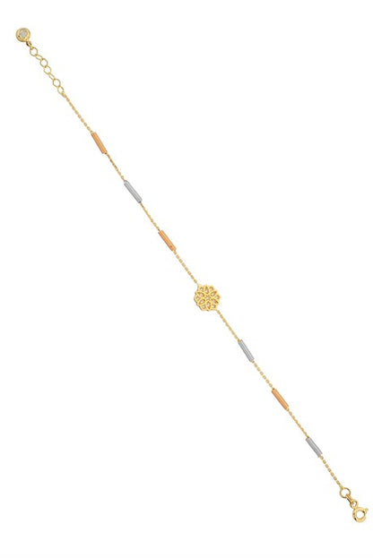 Solid Gold Spring Flower Bracelet | 14K (585) | 2.48 gr