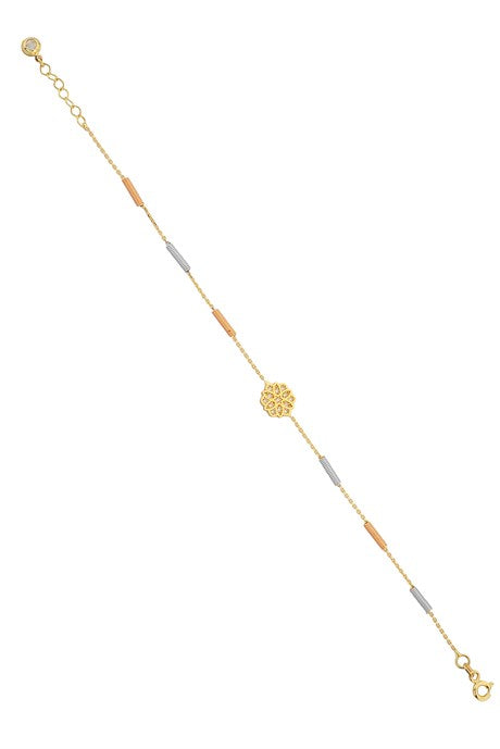 Bracelet fleur de printemps en or massif | 14K (585) | 2,48 grammes