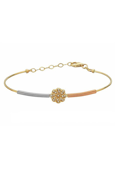 Bracelet fleur de printemps en or massif | 14K (585) | 3,46 grammes