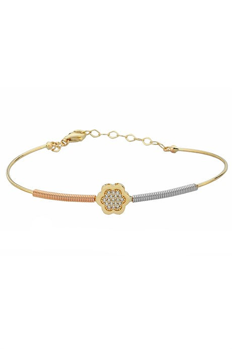 Solid Gold Spring Flower Bracelet | 14K (585) | 3.64 gr