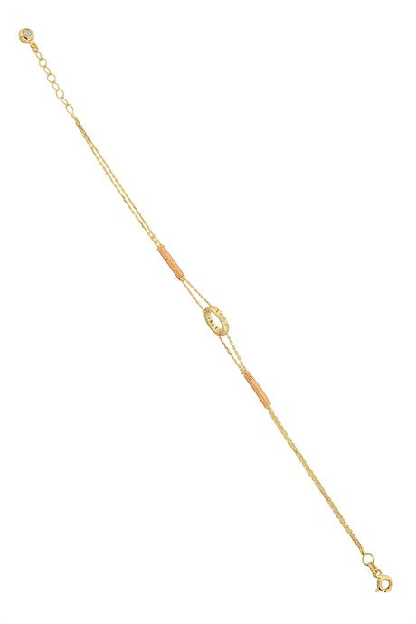 Solid Gold Spring Circle Bracelet | 14K (585) | 2.27 gr