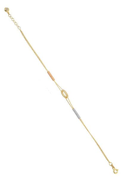 Solid Gold Spring Circle Bracelet | 14K (585) | 2.11 gr